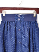 ドット柄 フロントオープンスカート