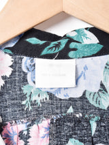 花柄 半袖 オープンカラーシャツ