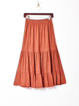 ピーチスキン ティアードスカート