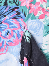 花柄 半袖 オープンカラーシャツ