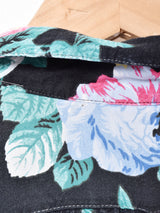 花柄 半袖 オープンカラーシャツ