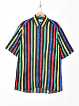 ストライプ 半袖シャツ