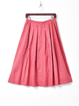 織り柄 フレアスカート