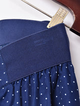 ドット柄 フロントオープンスカート