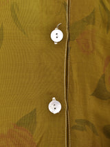 後染め 花柄 半袖シャツ