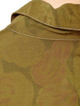 後染め 花柄 半袖シャツ