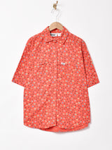 総柄 半袖シャツ