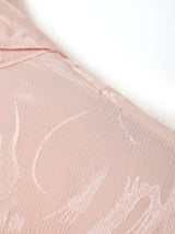 織柄 2ポケット 半袖 オープンカラーシャツ