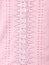 カットワーク 刺繍 長袖ブラウス