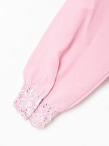 カットワーク 刺繍 長袖ブラウス