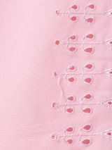 カットワーク 刺繍 長袖ブラウス