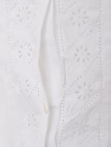 エンボスデザイン 長袖ブラウス