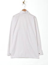 スタンドカラー 刺繍 ダブルボタン 長袖シャツ