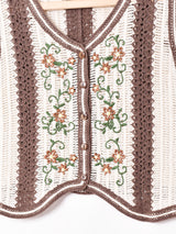 Meridian花刺繍 ベスト