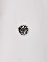 フリル ダブルボタン 長袖ブラウス