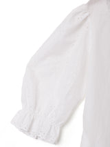 カットワークスリーブ 長袖ブラウス