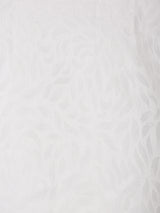 織柄 レースフリル 長袖ブラウス