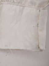 織柄 レースフリル 長袖ブラウス