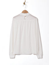 スタンドカラー チュール 長袖ブラウス