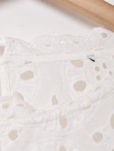 カットワーク 長袖ブラウス