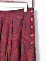 ペイズリー柄 フレアスカート