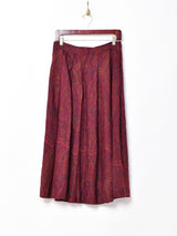 ペイズリー柄 フレアスカート