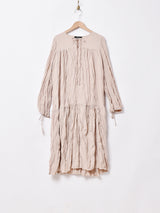 【2色展開】Meridianクリンクル 長袖ワンピース