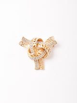 ラインストーン デザインブローチ