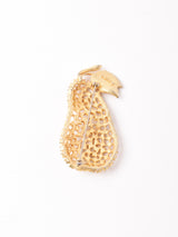 ラインストーン 洋ナシモチーフ ブローチ