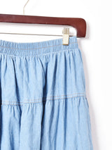 アメリカ製 ティアード デニム ロングスカート