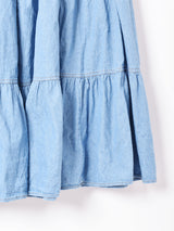 アメリカ製 ティアード デニム ロングスカート