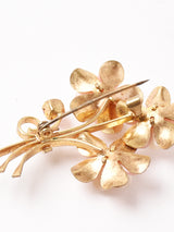 ラインストーン フラワーモチーフ ブローチ