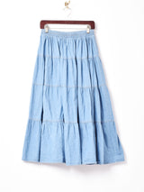 アメリカ製 ティアード デニム ロングスカート