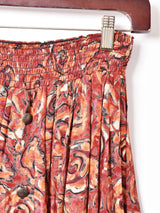 アメリカ製 総柄 フロントボタン ロングスカート