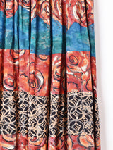 アメリカ製 総柄 フロントボタン ロングスカート