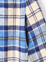 リバーシブル チェック柄 パイピングポンチョ