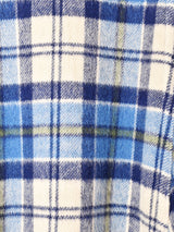 リバーシブル チェック柄 パイピングポンチョ