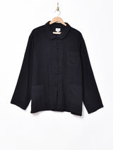 【2色展開】Backersラウンドカラーチャイナデザイン長袖シャツ