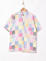ORVIS 半袖パッチワークシャツ