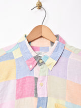 ORVIS 半袖パッチワークシャツ