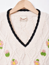 Elcaminoフラワー刺繍ベスト