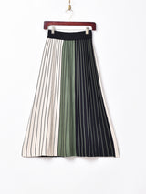 【2色展開】Meridian3色ストライプスカート