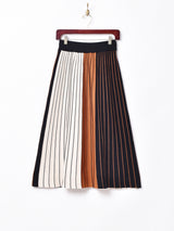 【2色展開】Meridian3色ストライプスカート