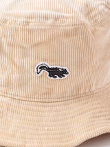 【5色展開】コーデュロイ ワンポイント  スカンク バケットハット