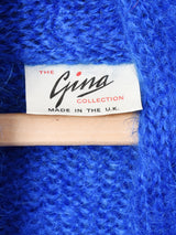 ラメボタン モヘアカーディガン