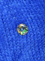 ラメボタン モヘアカーディガン