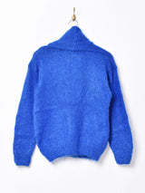 ラメボタン モヘアカーディガン