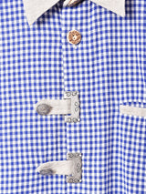 ギンガムチェック 長袖 チロルシャツ