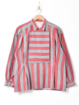 イタリア製 ストライプデザイン 長袖トップス