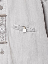 刺繍 長袖 チロリアンシャツ